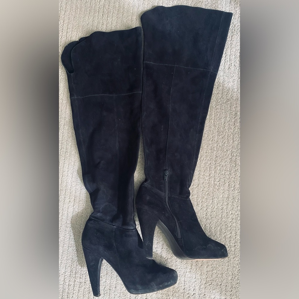 STEVE MADDEN OTK HIDDEN PLATFORM SUEDE BOOTS